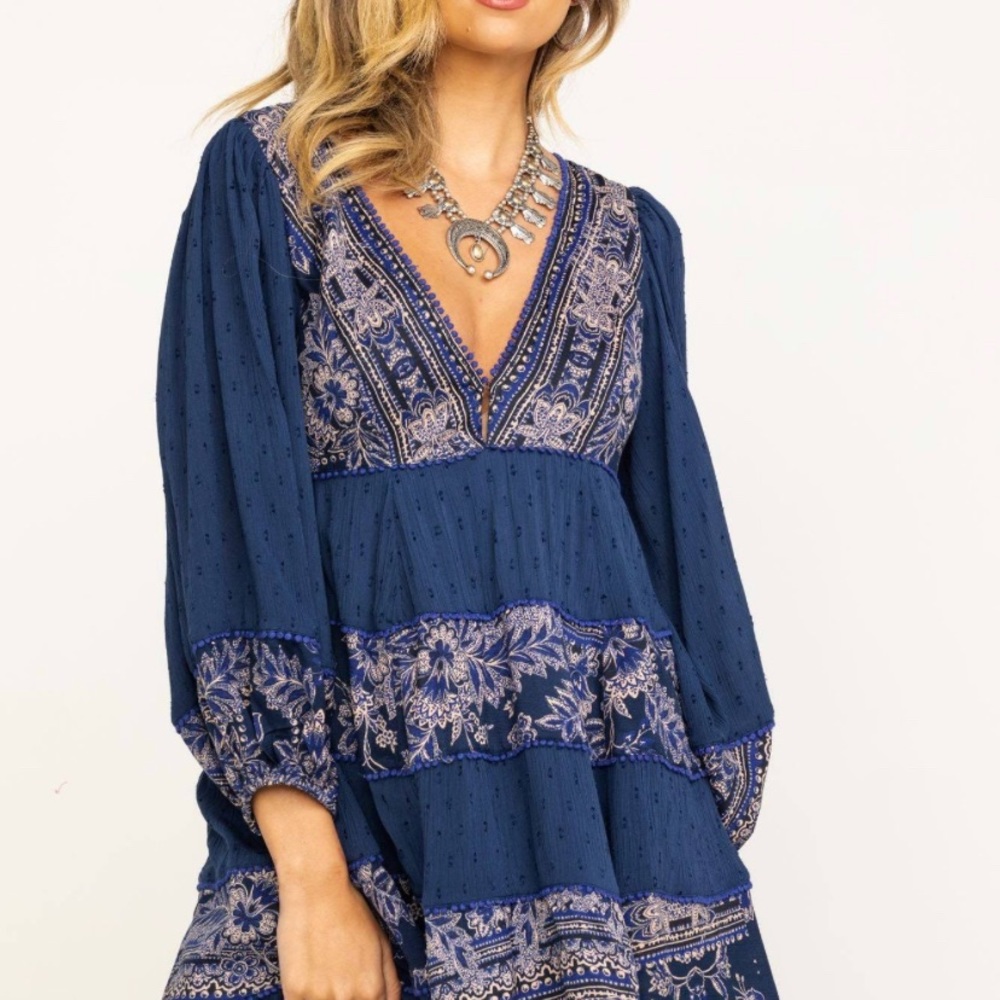 ✨💥⚡️ Free People My Love Embroidered Indigo Combo - Picture 6 of 10